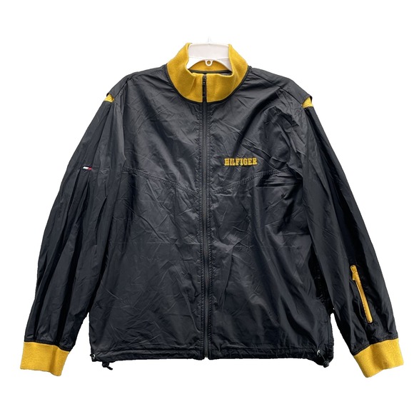 Vintage Tommy Hilfiger Windbreaker Jacket Mens Medium Rowing Crew Y2k 90s Sports - Picture 2 of 15